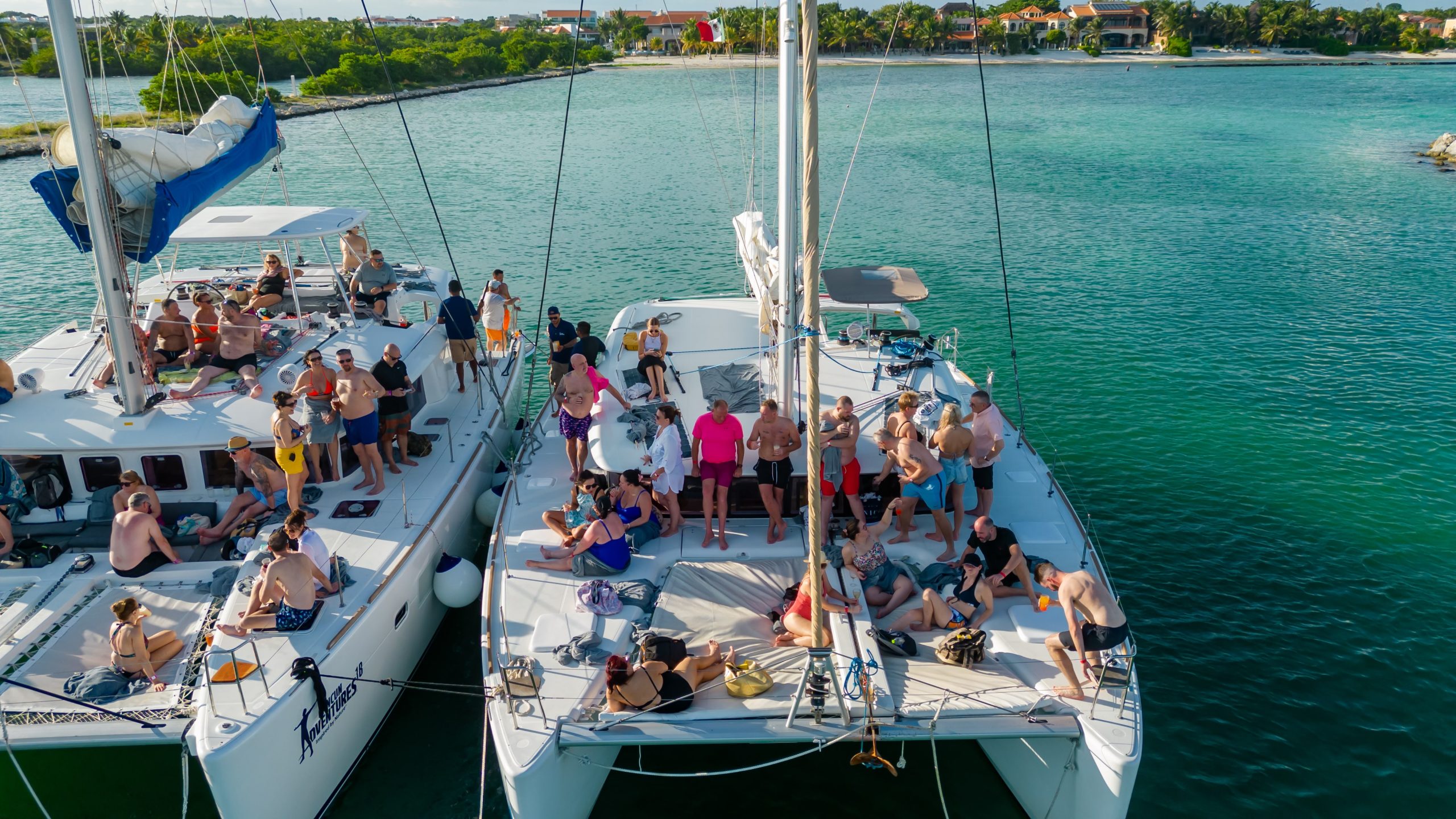 Group on a yacht